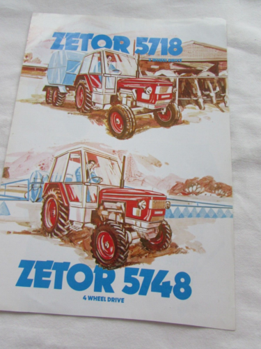 @Zetor 5718-2WD  5748-4WD Tractor Brochure @ - Photo 1 sur 3