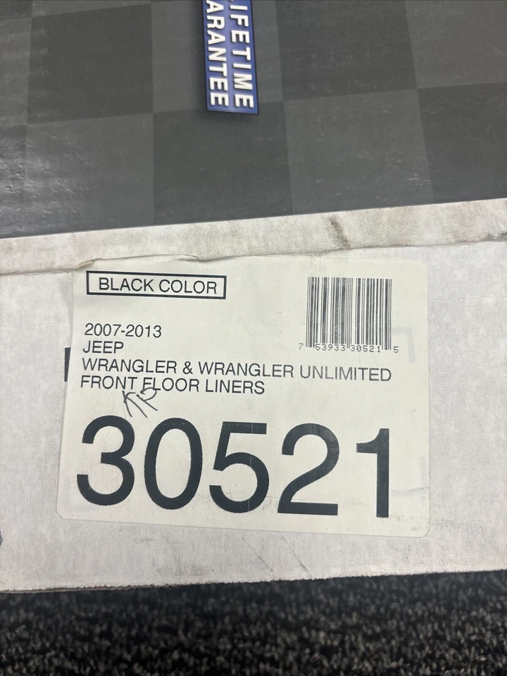 Husky Liners Black Classic  Front Floor Liners for 07-13 Jeep Wrangler #30521 - Image 2 of 3