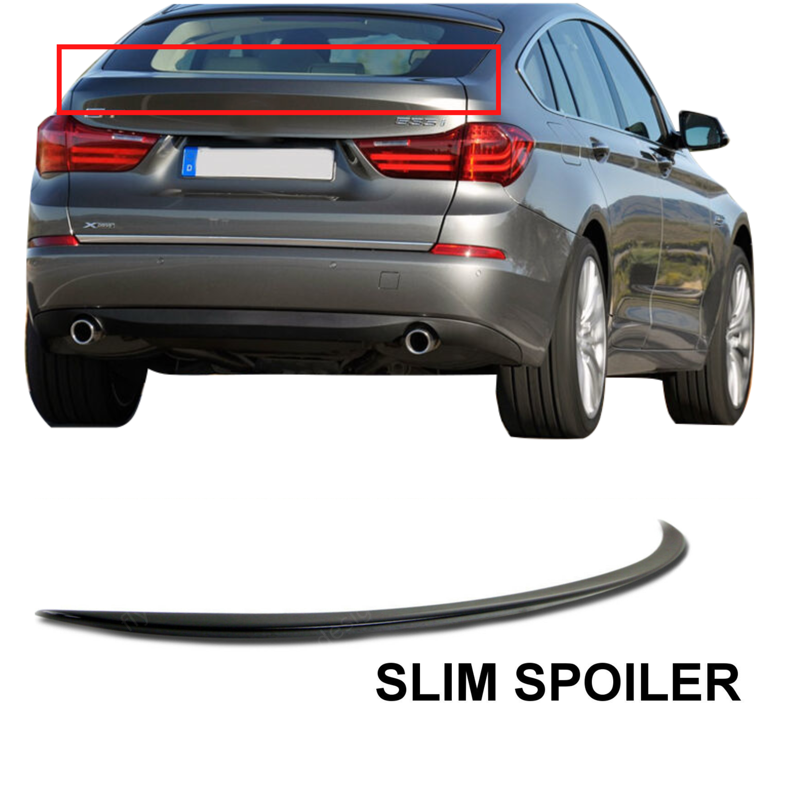 Becquet Fin Noir Brillant Arrière Pour BMW E60 Serie 5 Berline Look Sp