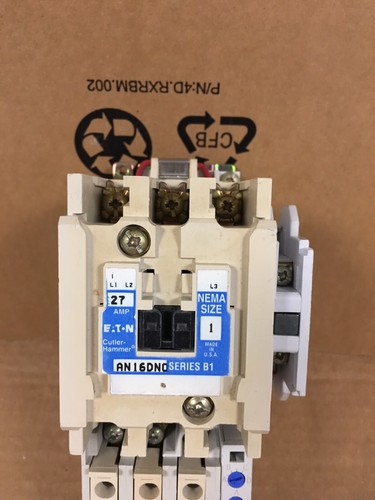 Cutler-Hammer AN16DN0 Motor Starter Size 1 Coil 120V 27A C320kgs C306gn3 - Picture 7 of 12