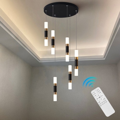 LED Dimmable Lamp Hotel Pendant Lights Stair Ceiling Lights Loft Bar Chandeliers - Picture 14 of 15