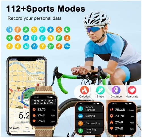 Smart Watch for Women Men Fitness: (Make/Answer Call) Bluetooth Smartwatch Step - Zdjęcie 3 z 9