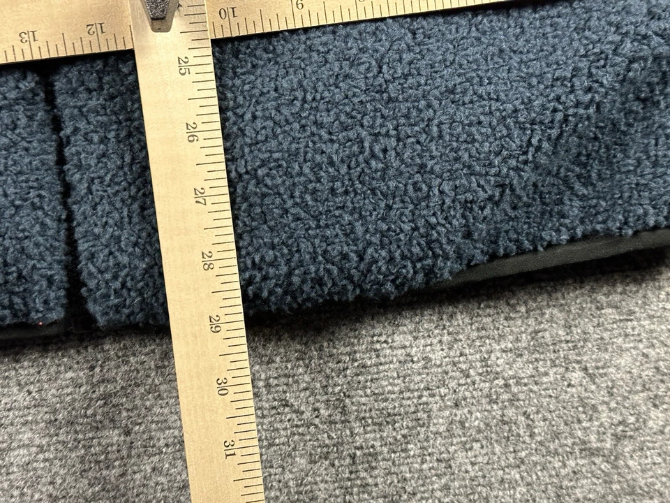 Theory Classon Full Fleece Jacket Mens XL Blue Deep Piled Zip Up Everyday Sherpa - Image 4 of 4