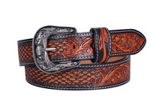 Affilare Western Leather Belt for Men and Women - Cowboy Belt/Cowgirl Belt