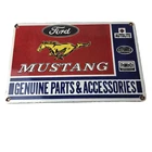 Vintage Ford Mustang Porcelain Sign - Gas Pump Porcelain Automobilia Parts Sign
