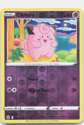 Clefairy 053/172 Common Brilliant Stars Pokemon Reverse Holo Near Mint