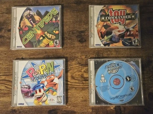 Sega Dreamcast Lot x4 - PenPen TriIceLon, ChuChu Rocket!, Toy Commander