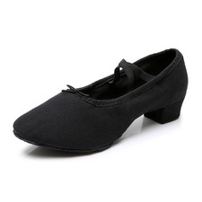 DKZSYIM Womens Latin Dance Shoes Close Toe Beginner Ballroom Dance Practice S...