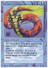 1x Lord of Atlantis Moderate Play, English 3rd Edition Revised MTG Magic