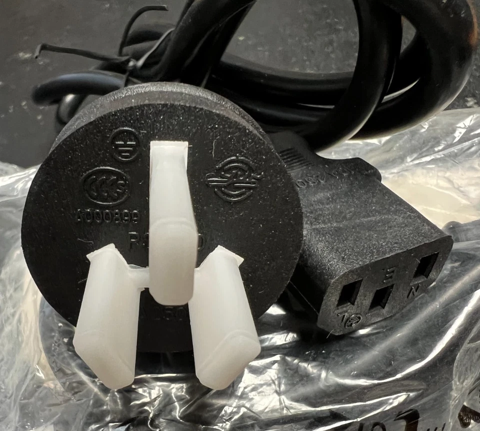 Australia New Zealand Argentina Type I to C13 Power Plug Cord 4ft Length - Image 4 of 4