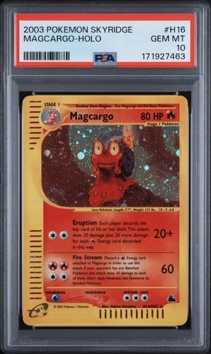 Pokemon Magcargo Holo Skyridge H16/144 PSA 10 Gem Mint