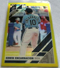 2019 Donruss Optic Baseball Edwin Encarnacion Seattle Mariners Lime Green Prizm