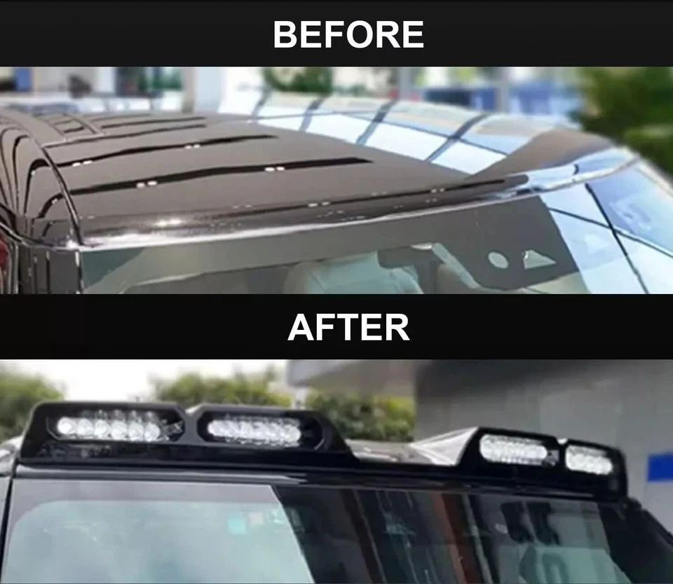 Luminária de teto Urban Look serve para Land Rover Defender 110 90 130 lâmpada preta brilhante - Imagem 2 de 4