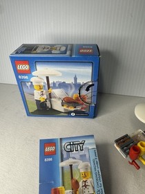 LEGO CITY 8398 BBQ STAND - Ketchup Mustard Chef Grill - With Instructions & Box