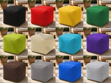 Waterproof Bean Bag Footstool Cube Pouffe Seat Outdoor Garden Seat 40x40x40cm