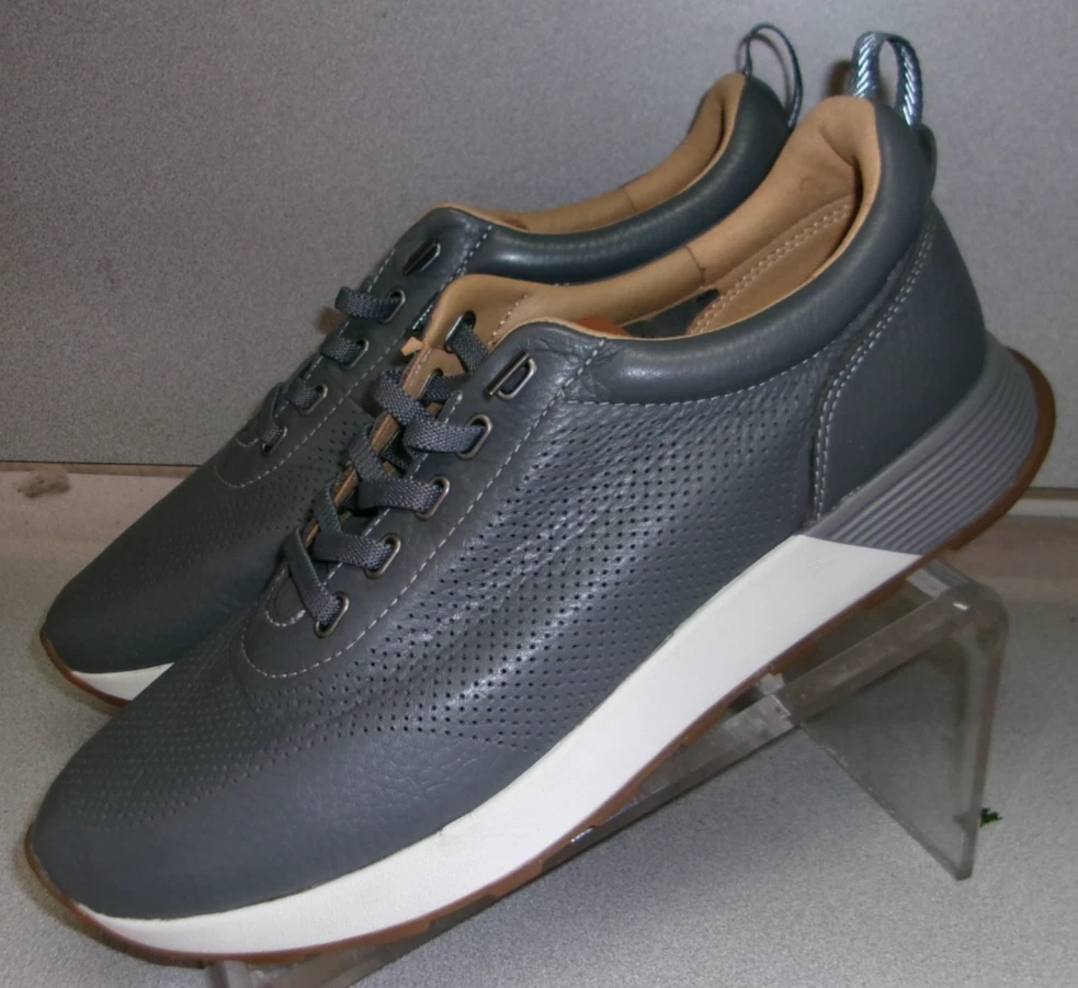 Johnston & Murphy Leather Upper Gray Casual Shoes for Men  display picture 1