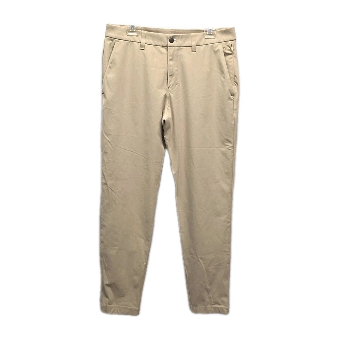 Lululemon ABC Trouser Beige Tapered Pants Minimalist Golf Athleisure sz 33