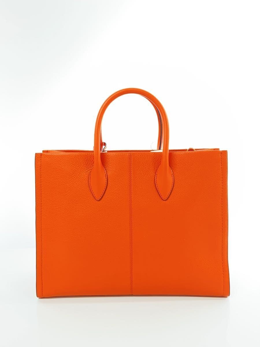 MICHAEL KORS TOTE BAG 2WAY LEATHER ORANGE PLAIN CE2209 Used