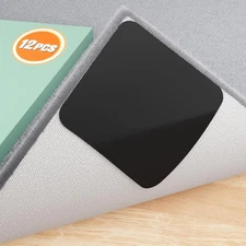 Home Techpro 12 PCS Black Rug Tape, Gripper for Hardwood 