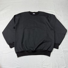 VTG NOS Hanes Men’s Heavyweight Blank Crew Neck Sweatshirt L Black Made in USA