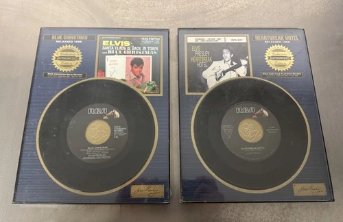 Elvis Presley Heartbreak Hotel Blue Christmas RIAA Certified Platinum Record