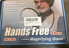 3X Hands-Free Neck Magnifier Flexible Gooseneck Magnifying Glass for Reading