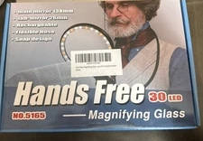 3X Hands-Free Neck Magnifier Flexible Gooseneck Magnifying Glass for Reading