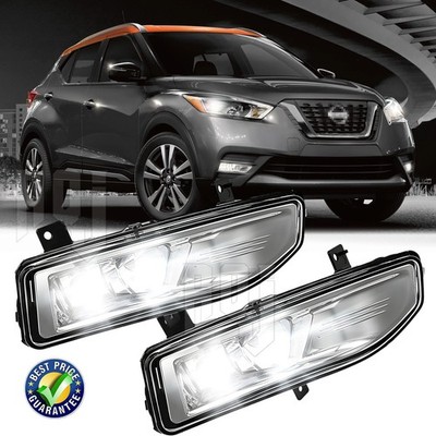 Pair For NISSAN LEAF 2018-2025 Front Bumper LED Fog Light Lamps Left & Right