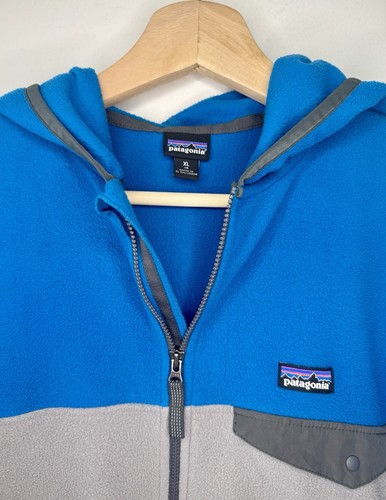 Patagonia Micro D Snap-T Fleece Jacket Full Zip Hoodie Sweater Kids Size XL (14) - Picture 3 of 7