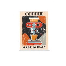 Coffee Made In Italy Espresso Machine Vinyl Sticker Retro Cafe Cup Mug Laptop