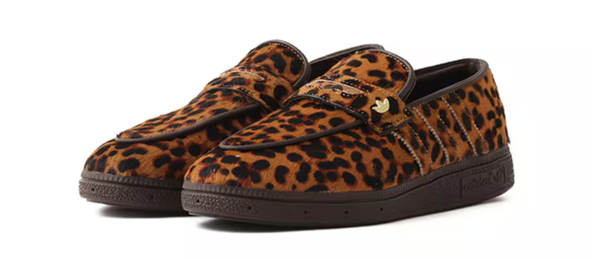 adidas Spezial Handball Loafer Leopard Faux Fur Laceless Sneakers