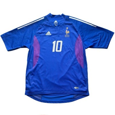 アディダス2002年フランス代表オーセンティックユニホーム　ジダン　2XOサイズ 2002 France Authentic Home Jersey #10 Zidane Large adidas World
