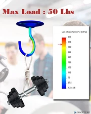 Ceiling Hooks for Hanging Plants 3 Pack - Plant Hanger Indoor Hanging Hooks M...