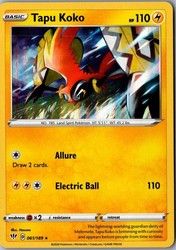 Tapu Koko 061/189 Holo Rare Darkness Ablaze