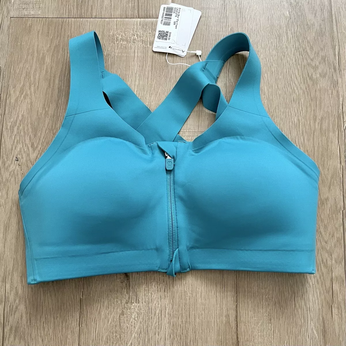 Lululemon Enlite Bra Zip Front High Support Oceanic size 32B NWT