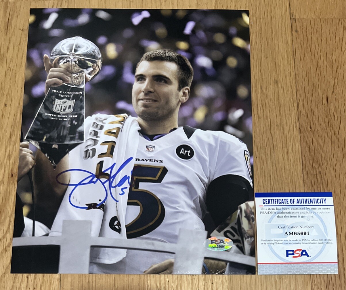 Joe Flacco Auto Autograph Autographed Signed 8x10 Photo PSA COA Rare 
