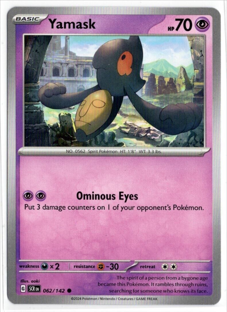 Pokemon - Stellar Crown - 062/142 - Yamask - NM/M