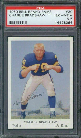 1959 Bell Brand Potato Chips #30 Charlie Bradshaw PSA 6,5 Los Angeles Rams