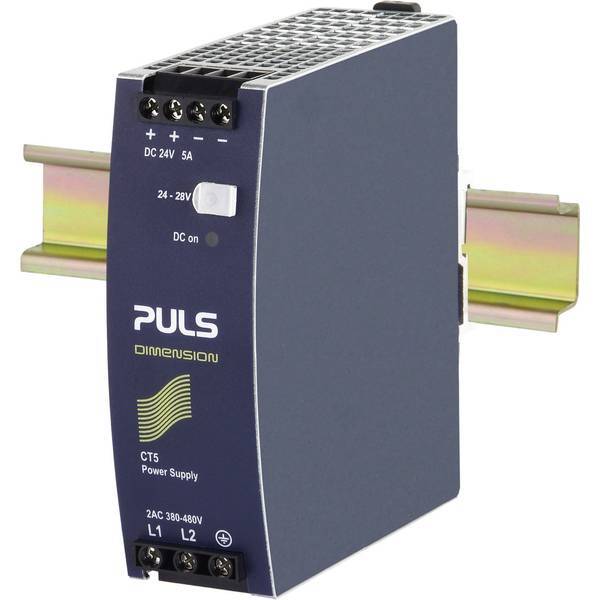 PULS CT5.241  DIMENSION  Alimentatore per guida DIN 24 V/DC 5 A 120 W Num. uscit