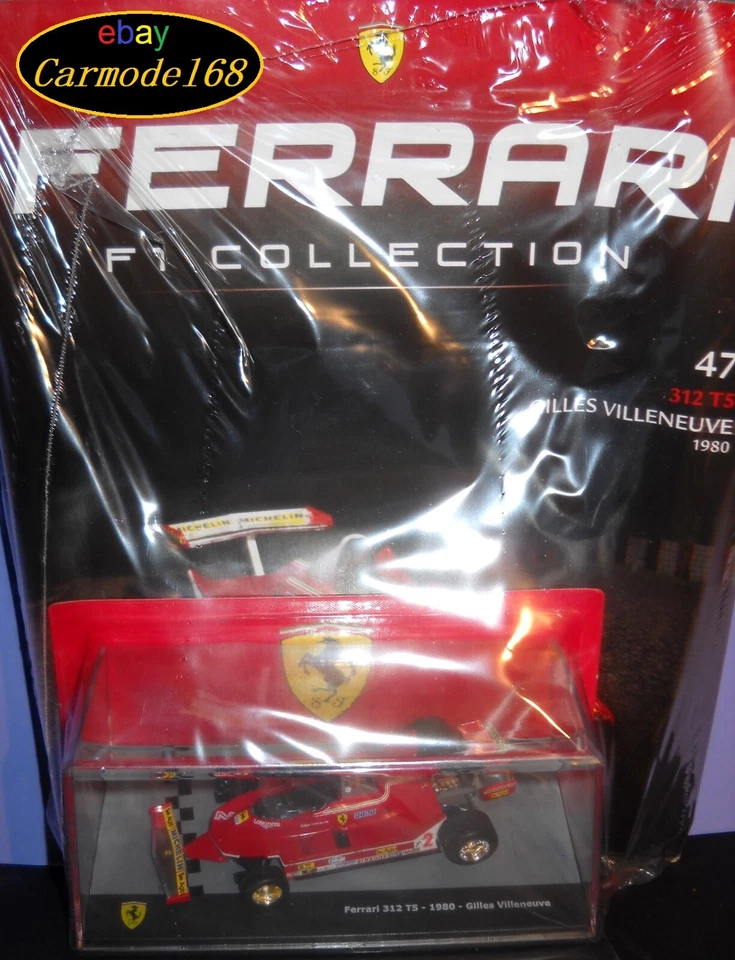 Ferrari 312 T5 Gilles Villeneuve #2 1980 1:43 + N 47 Ferrari Official Proeduct - Immagine 3 di 4