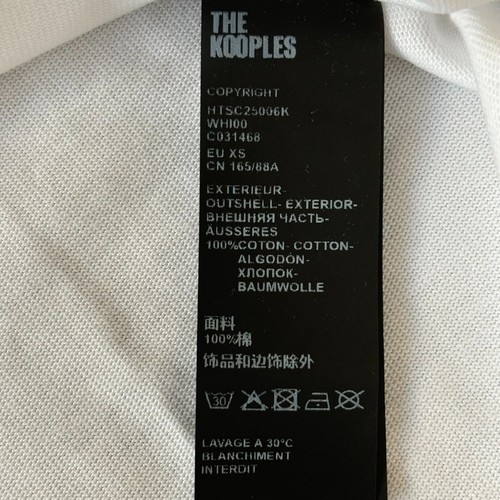 T-shirt donna The Kooples nera e stampa leopardata cotone cos'è - XS $95 - Foto 6 di 9