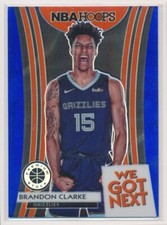 2019-2020 NBA Hoops Premium Stock BRANDON CLARKE We Got Next #4 RC Blue PRIZM