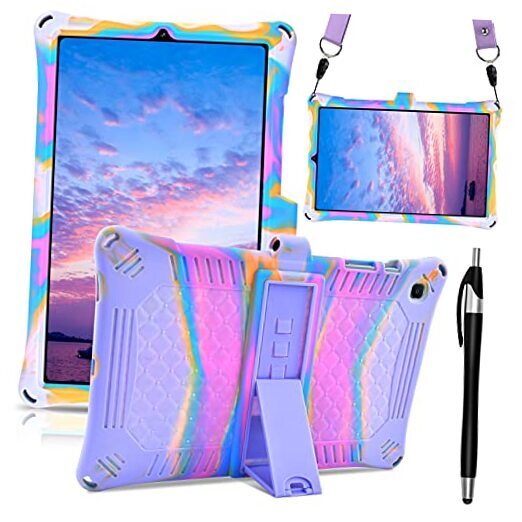 Slim Rose Red & Purple Protective Case for Samsung Galaxy Tab S6 Lite 10.4 2024 2022 2020  