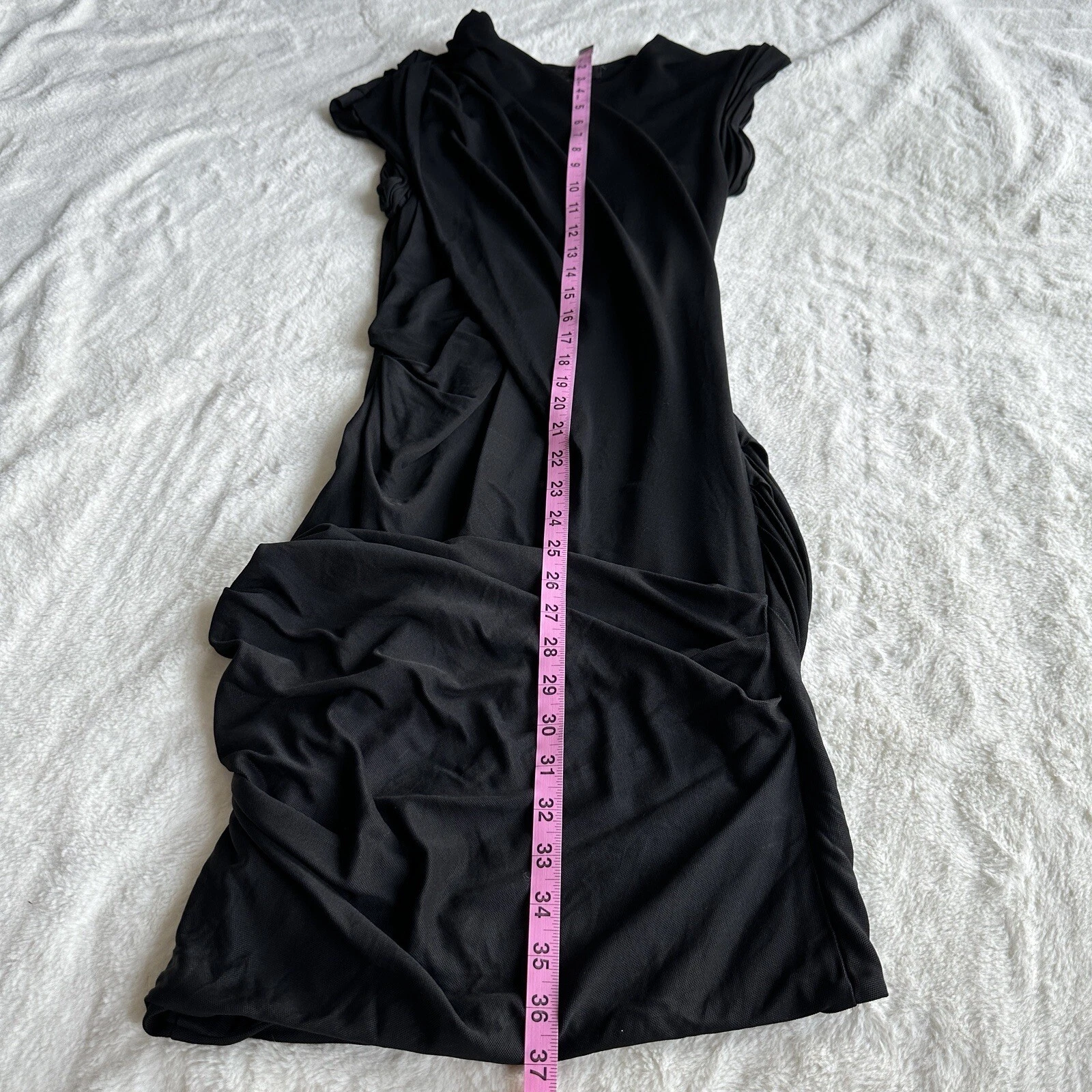 Mini Abito Alexander Wang Dea Nera Arrugginito Drappeggiato S (6)