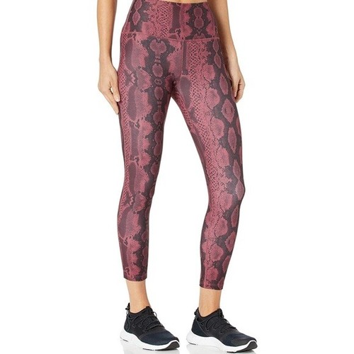 Fitness LEGGINGS burgundy python Sz 