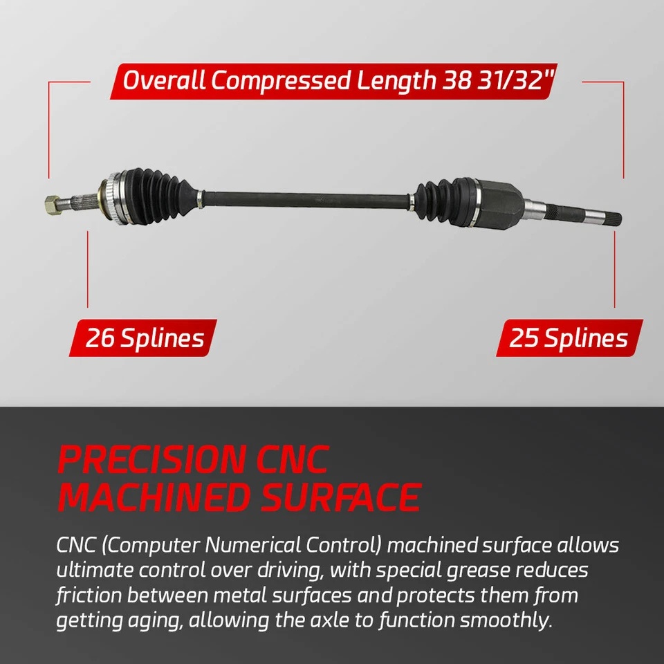 Eje delantero derecho CV para Dodge Caravan Town & Country Plymouth Voyager 1990-1995 Foto 2 de 4