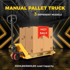 APOLLOLIFT Manual Pallet Jack Truck 5500/6600lbs Cap. 21"W x 48"L / 27"W x 48"L