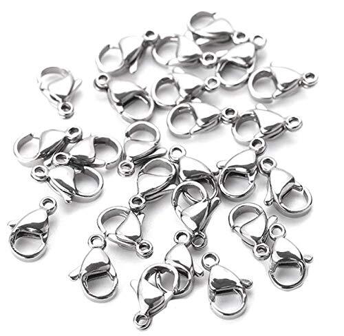 100 Pcs Stainless Steel Lobster Claw Clasps 7x12mm for Jewelry Making Necklaces - Picture 1 of 4