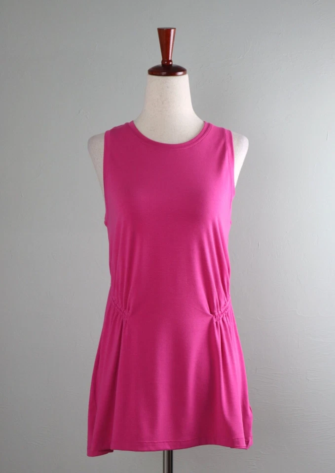 Regata ATHLETA nova com etiquetas Air Out Cinch elástica macia casual xadrez tamanho pequeno - Imagem 2 de 4