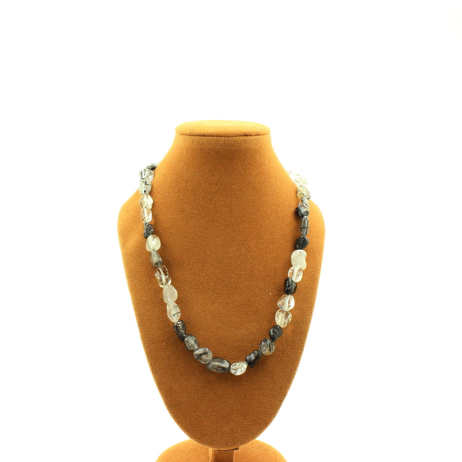 Collier quartz à tourmaline du Brésil pour la protection et l'harmonie vibratoire
